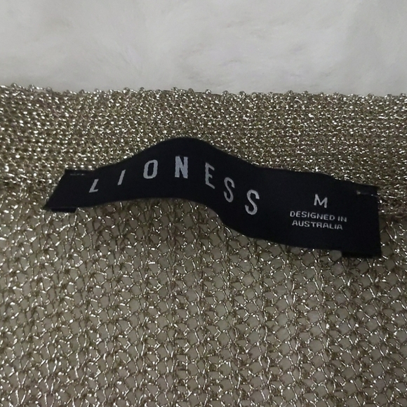LIONESS • PRINCESS POLLY Take Me To Rio Gold Mesh Dress ~ NWOT - Picture 14 of 14